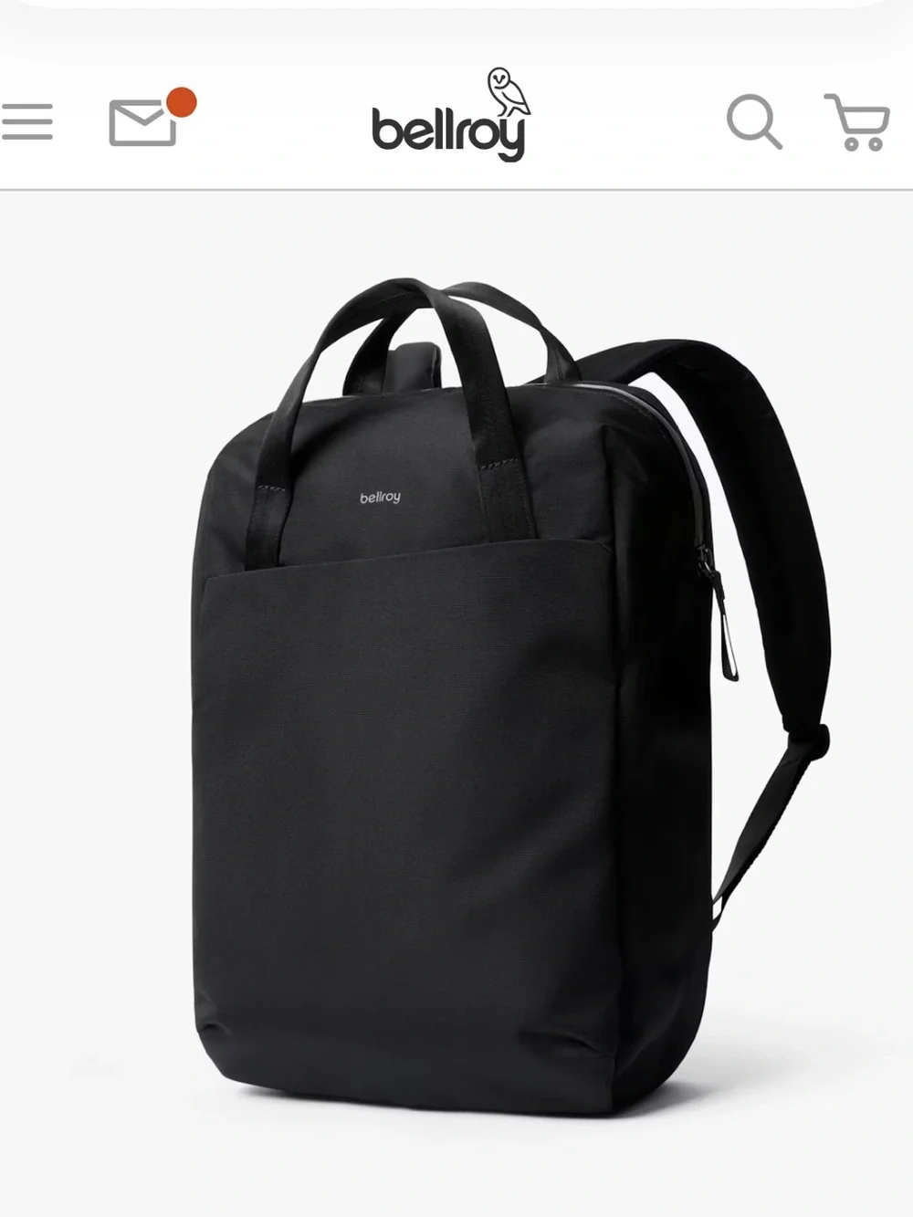 Bellroy Black Via Backpack